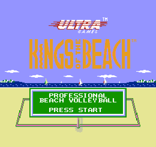 nes title screen kings of the beach