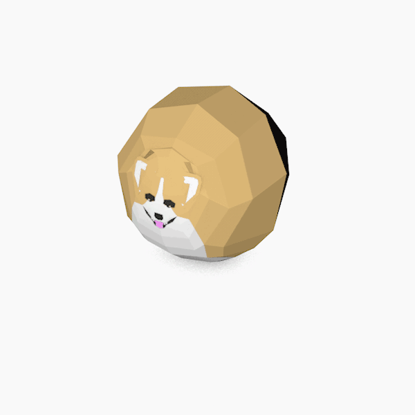 dog corgi low poly