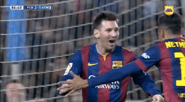 neymar messi fcbgif