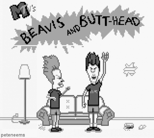 90s beavis and butthead gameboy