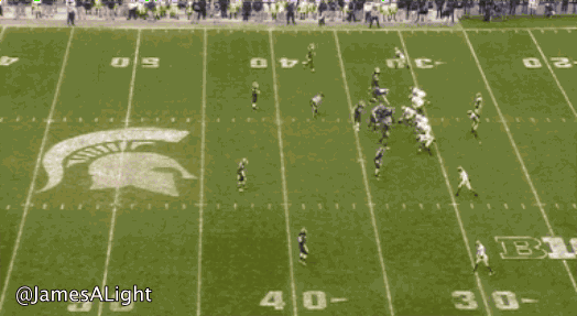 football michigan blitzing