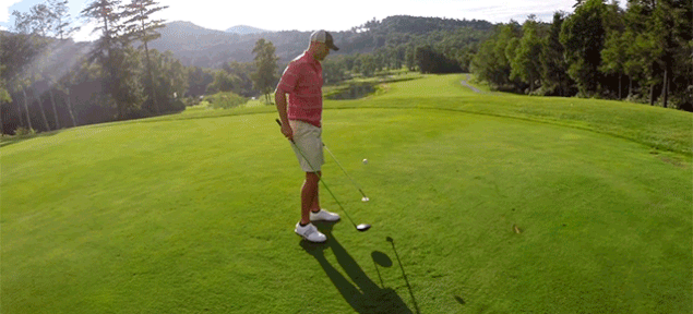 trick golf slowmo