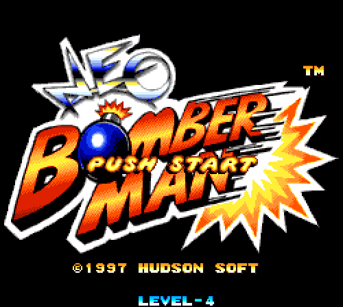 video games bomber man push start