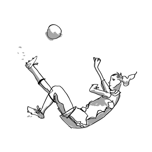 illustration uswnt bicycle kick
