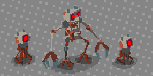 pixel art robots gamedev