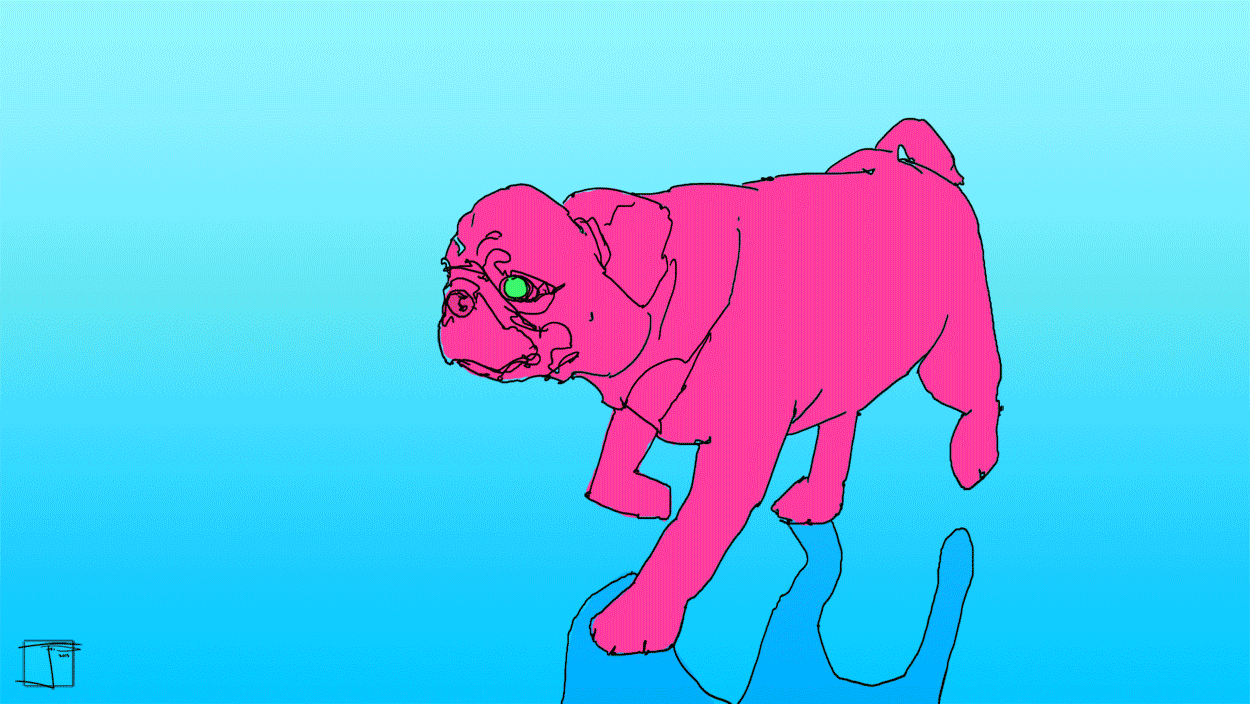 pug life gif art