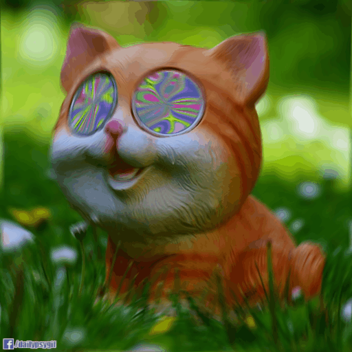 cat cute trippy