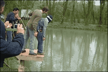 jump prank lake