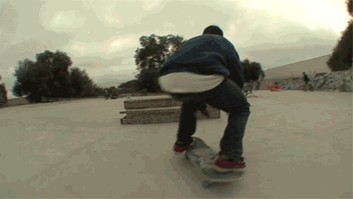 crazy skateboarding trick