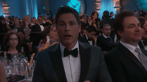 rob lowe golden globes reaction gif