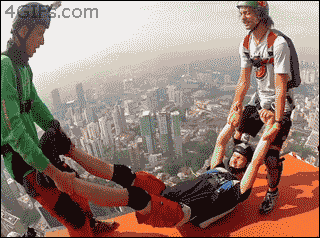 prank trolling base jump