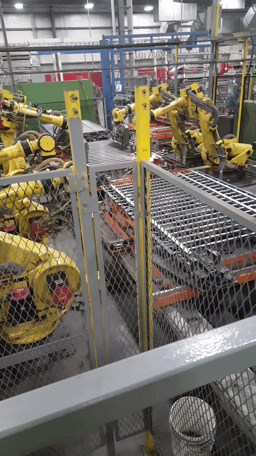robots building fence