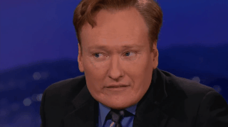 reaction watching conan obrien