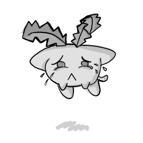 hoppip art video games sad