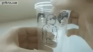 water cup trick