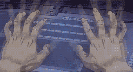 someone robot typing