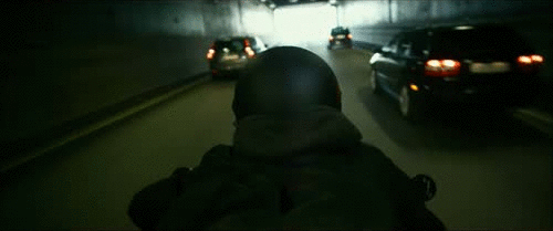 driving motorcycle tunnel