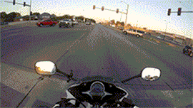 girl motorcycle saves