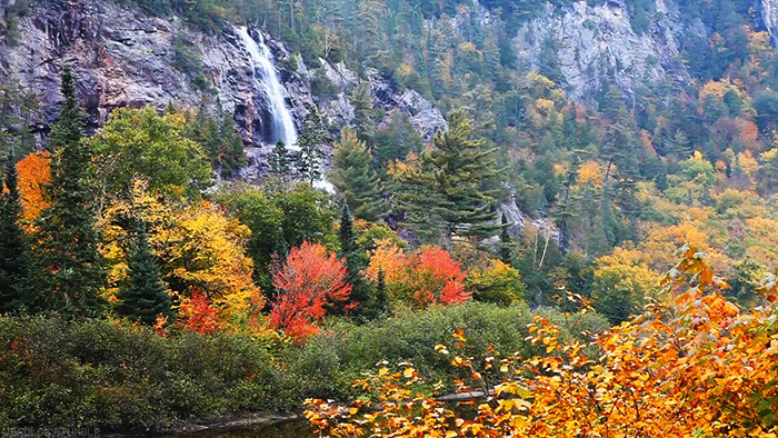 jerology waterfall autumn agawa canyon