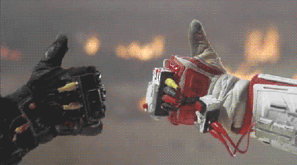 robot fist bump video game