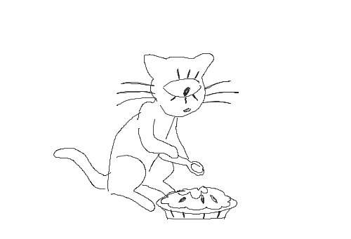 cat gif food