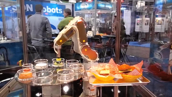 robot cheeseburger