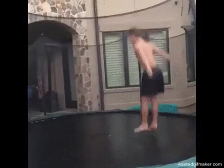 funny trick trampoline