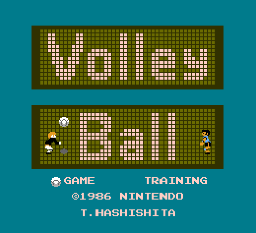 nes volleyball title screen