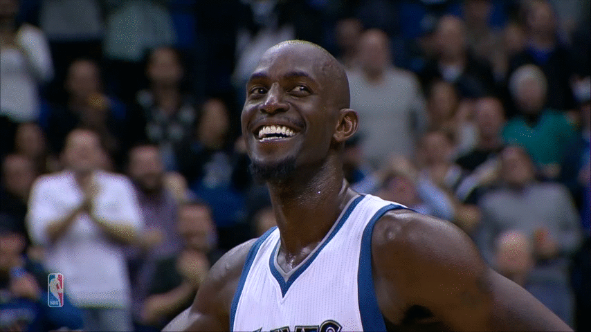 nba happy minnesota timberwolves kevin garnett