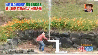 water prank fountain