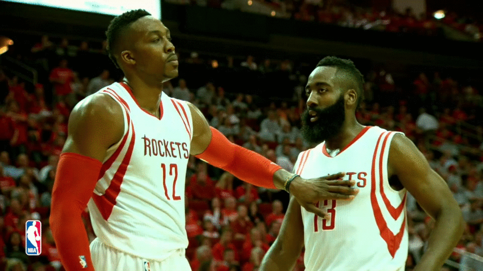 nba basketball james harden dwight howard