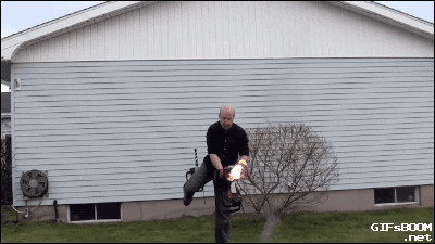 trick juggling chain saws