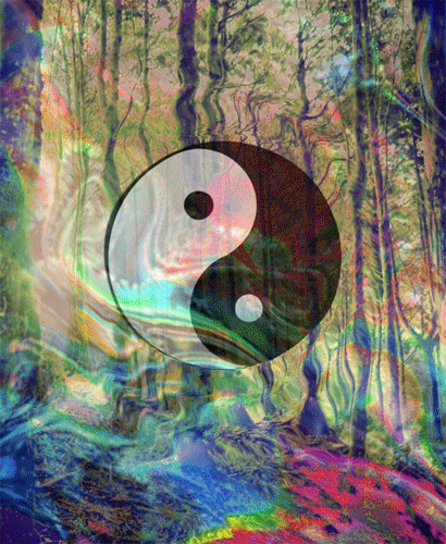 trippy ying and yang