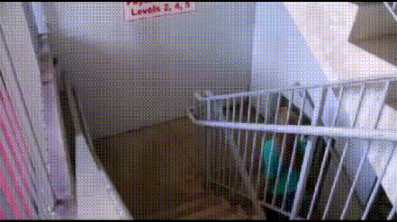 scared prank stairs