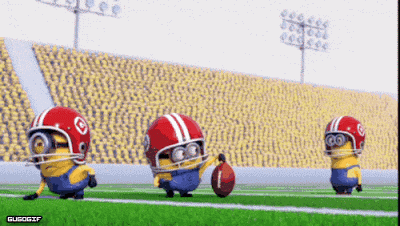 football minions kicking