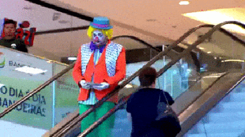 fail clowns escalators