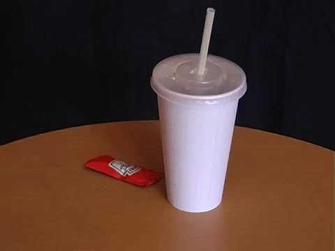 cup prank ketchup