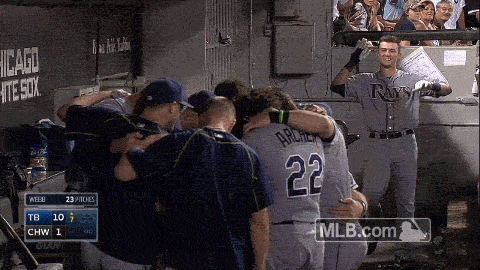 mlb baseball high five