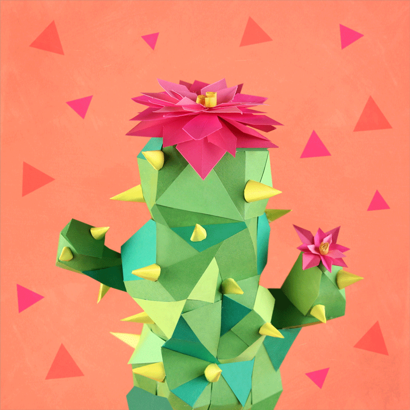 mightyoak cactus papercraft cutpaper