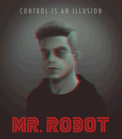 mr robot elliot alderson glitch art illustration gif animation computer hack hacker