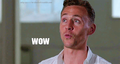 reaction wow tom hiddleston