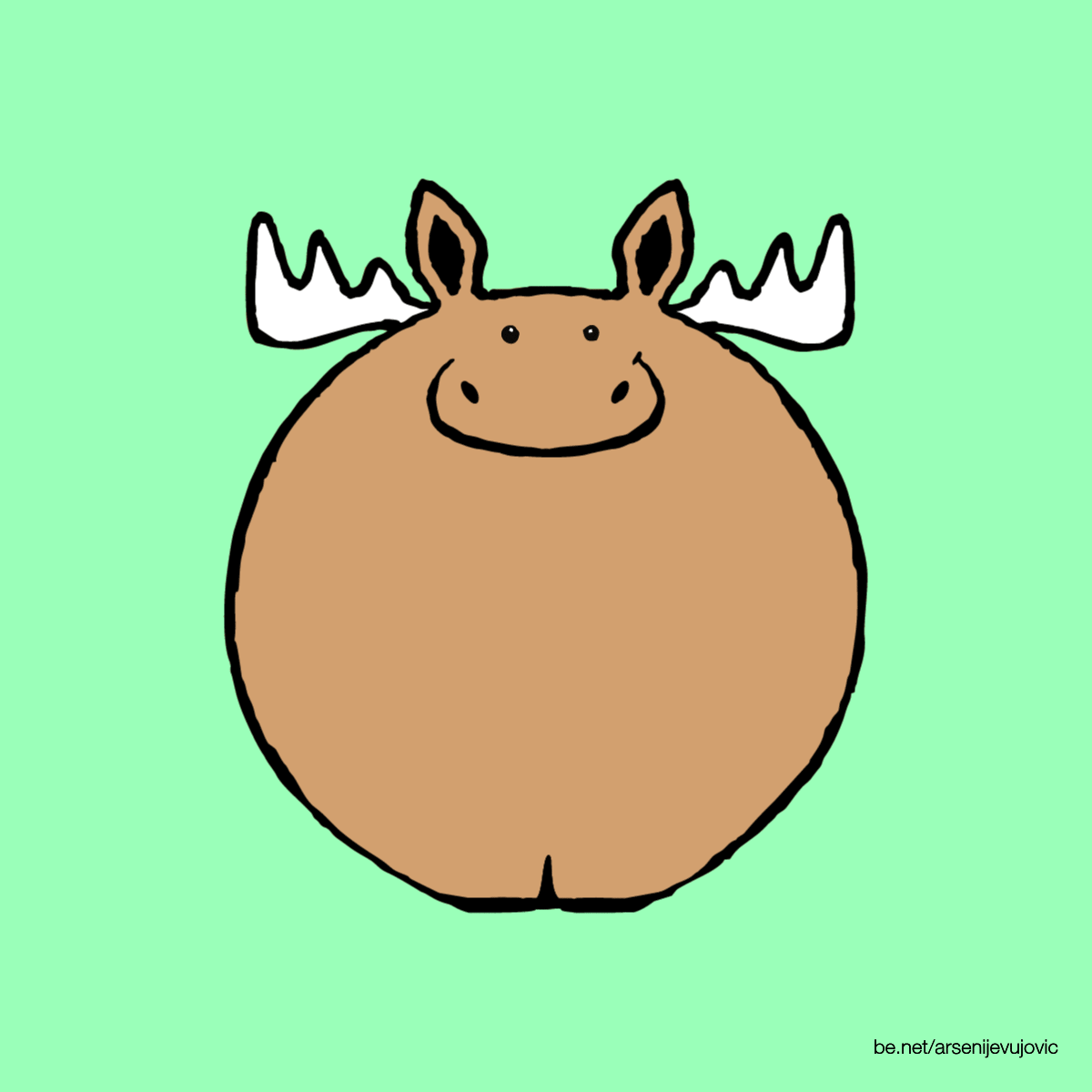 animation illustration moose