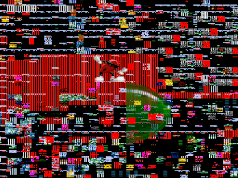 90s glitch art surf