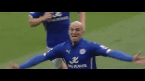 lcfc goal celebrate cambiasso