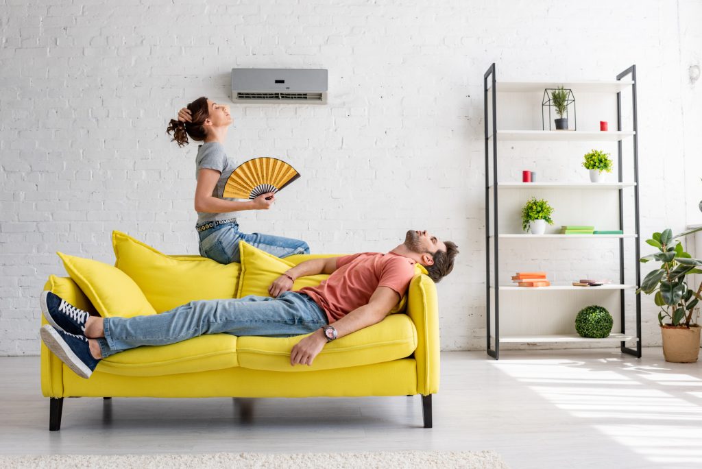 couple in house without air conditioning