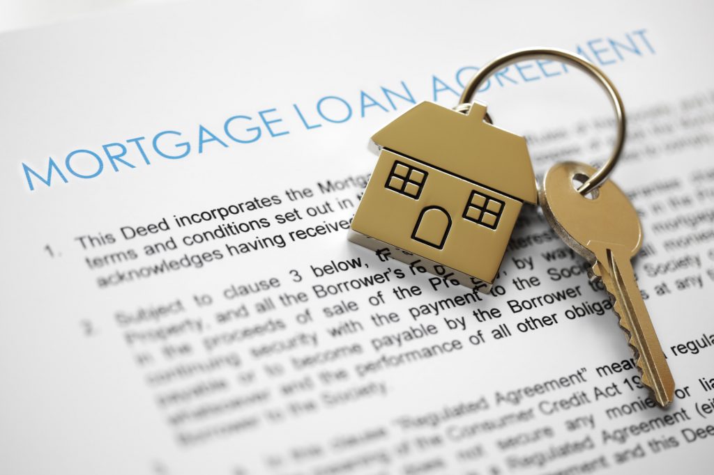 mortgage loan with house key