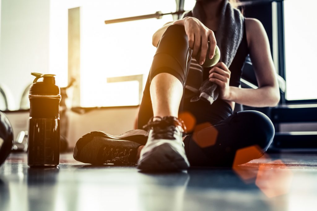 Person Resting After an Exercise Routine